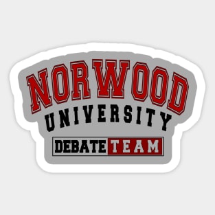 Norwood University Debate Team Sticker